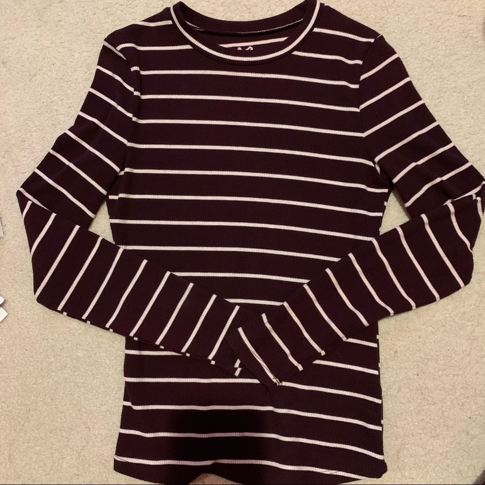 Charlotte russe striped purple long sleeve top